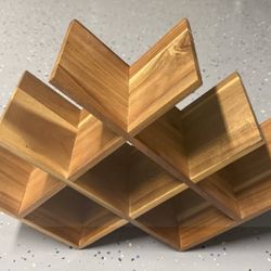 Acacia Wood 8 Bottle Wine Rack