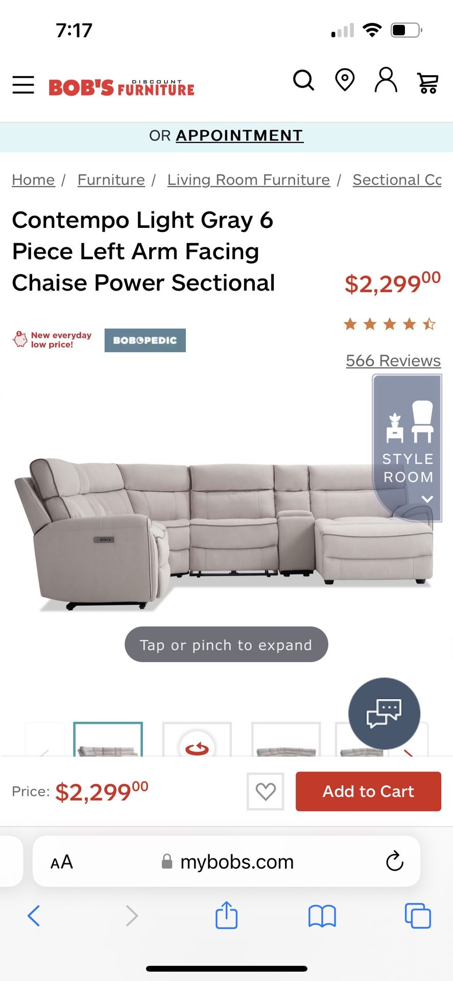 Bobs 2024 furniture contempo