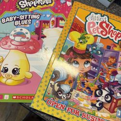 Pet Shops Snd Shopkins Books $5 