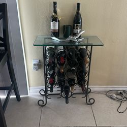 Small Wine Rack With a Wine Collection