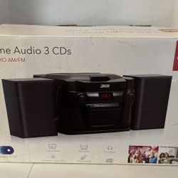 RCA RS22363 3-Disc CD Audio System Changer With Remote and 2 Speakers