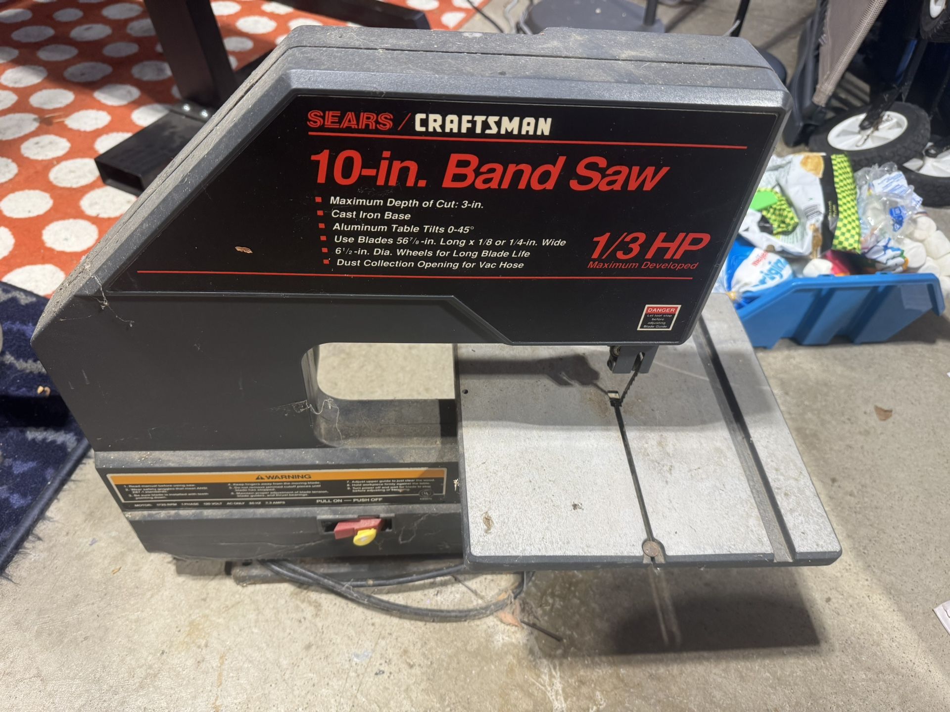 Sears Craftsman 10” band saw