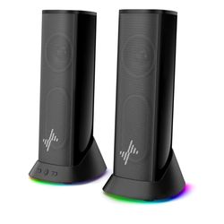 Nylavee Computer Speakers, Immersive Sound with RGB Lights, USB/USB-C & 3.5mm Plug-and-Play, PS5