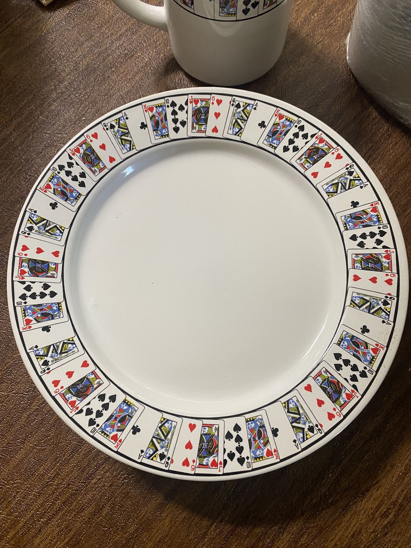 Poker/Card Themed Plates And Mugs