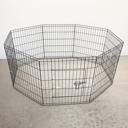 $39 (New) Foldable 24” tall x 24” wide x 8-panel pet playpen dog crate metal fence exercise cage