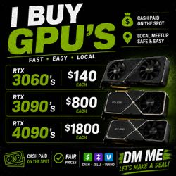 Buying Rtx 3060, 3090, and 4090's