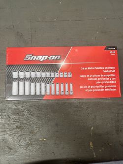  Snap On 3/8 metric Flank Drive shallow & deep socket set