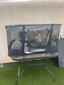 Bed and small cage for dog