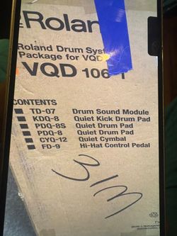 Roland drum system. Package for VQD 106-1. Quiet Electric drum set