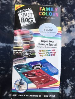 Space bag 3 large family colors