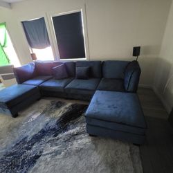 Blue Sectional Couch 