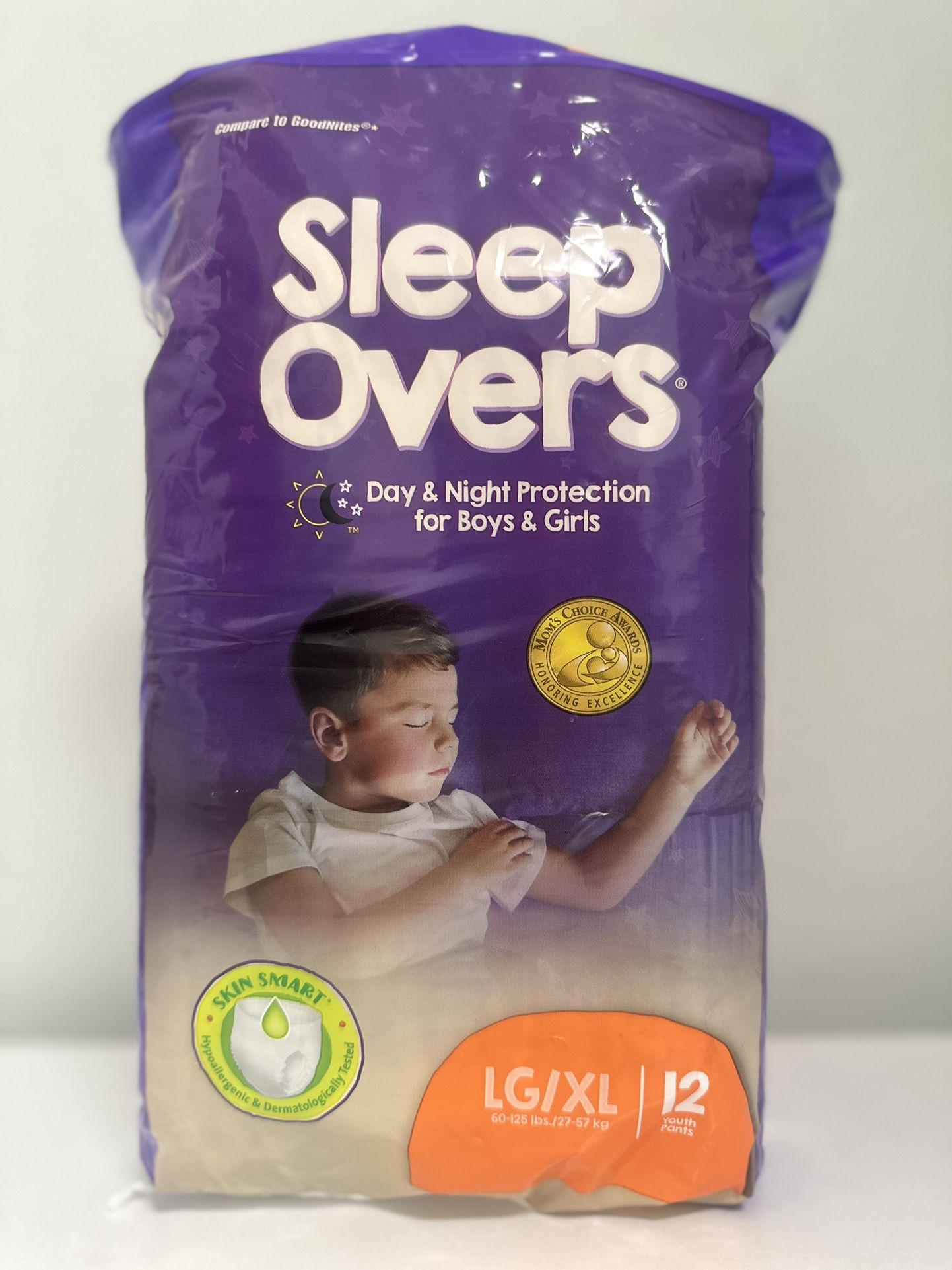 SleepOvers by Cuties, Bedwetting Underwear for Girls and Boys, Large/X-Large 60-125 lbs, 