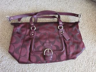 New Coach Vintage Burgundy Purse Bag New With Tags