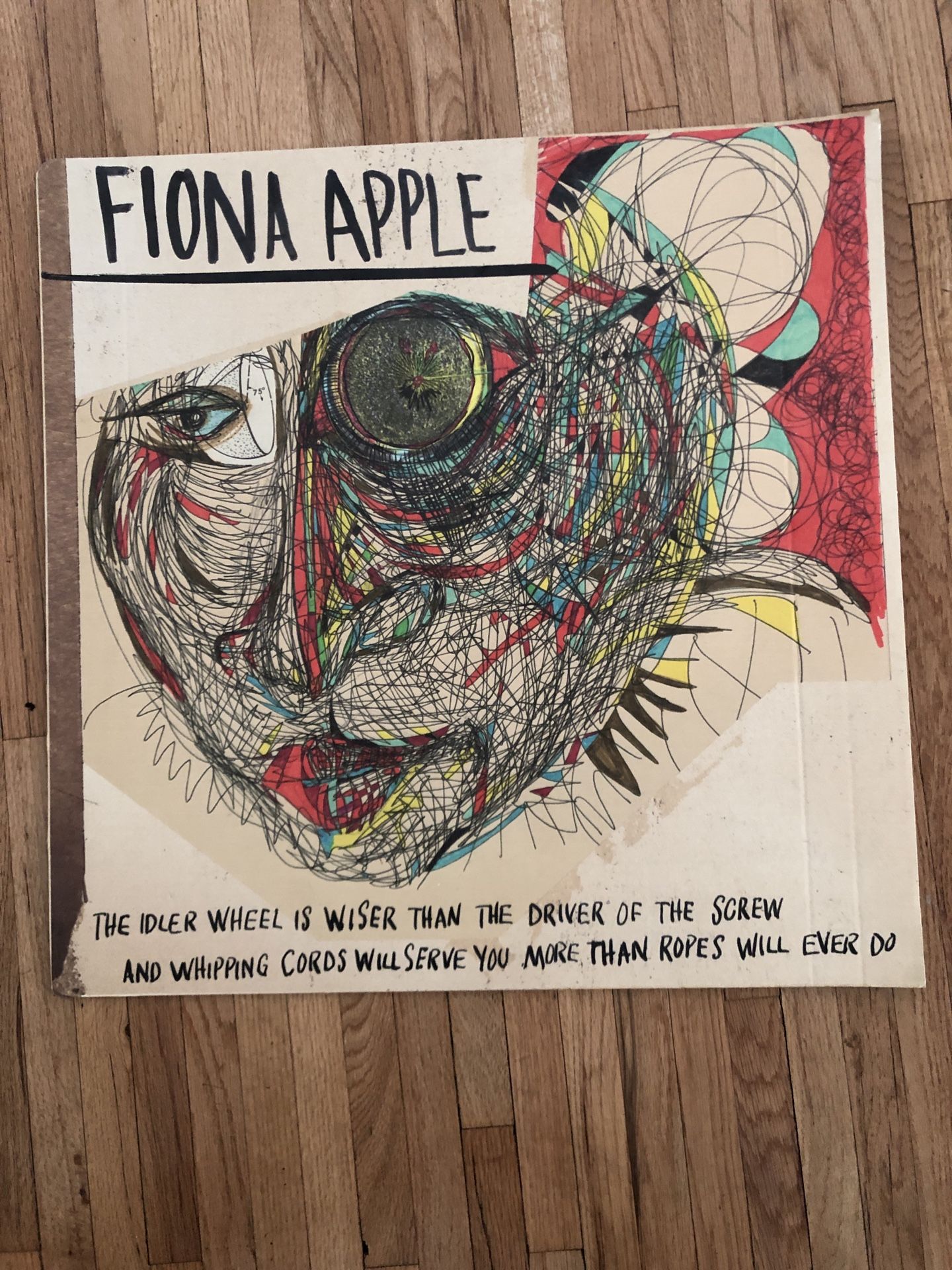 Fiona Apple - The Idler Wheel cardboard flat 24 inches by 24 inches
