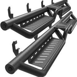 YITAMOTOR Running Boards & Side Steps Compatible With 2019-2026 Chevy Silverado/GMC Sierra 1500 Crew Cab, 2020-2026 2500HD 3500 HD, Black Powder Coate