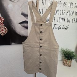 NWT Girls Kids Tan Uniform Button-Front Dress Size 12