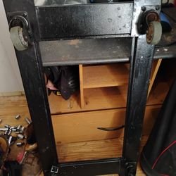 Metal Moving Cart With Casters 20x38 In