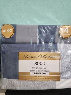 Home Collection 3000 King Bamboo Sheet Set