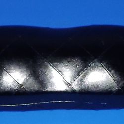 Genuine Chanel Sunglasses Case Black Matelasse Quilted Silver CC Logo