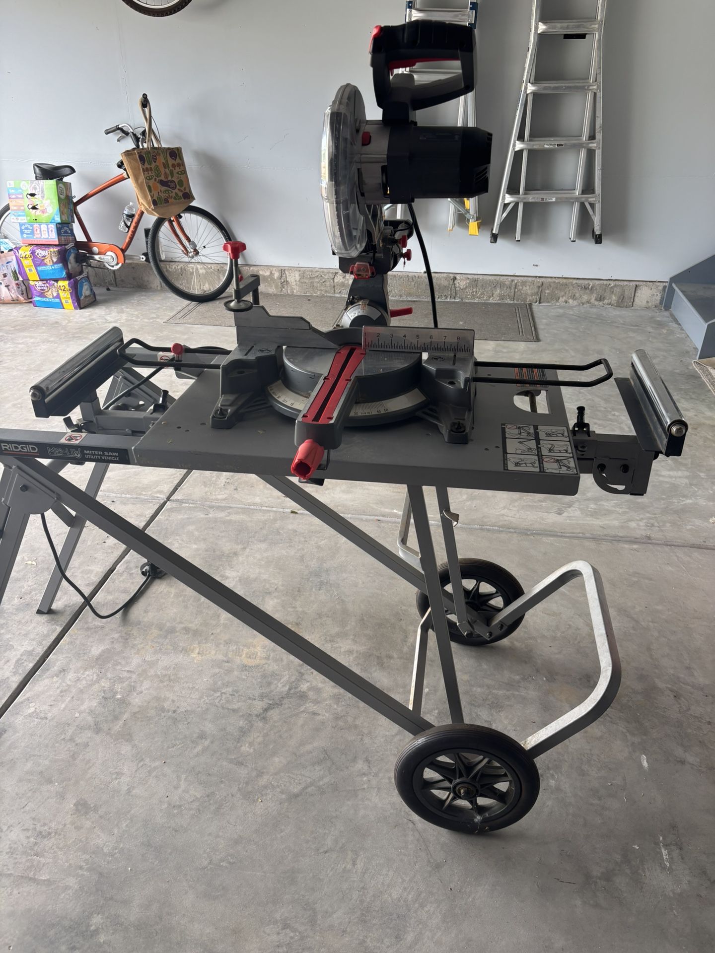 Compound miter saw with stand