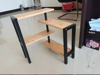 Roshe Countertop Shelf Black and Wood