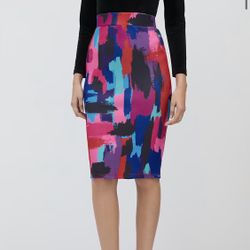 New York & Co. Super High-Rise Pencil Skirt - Abstract-Print