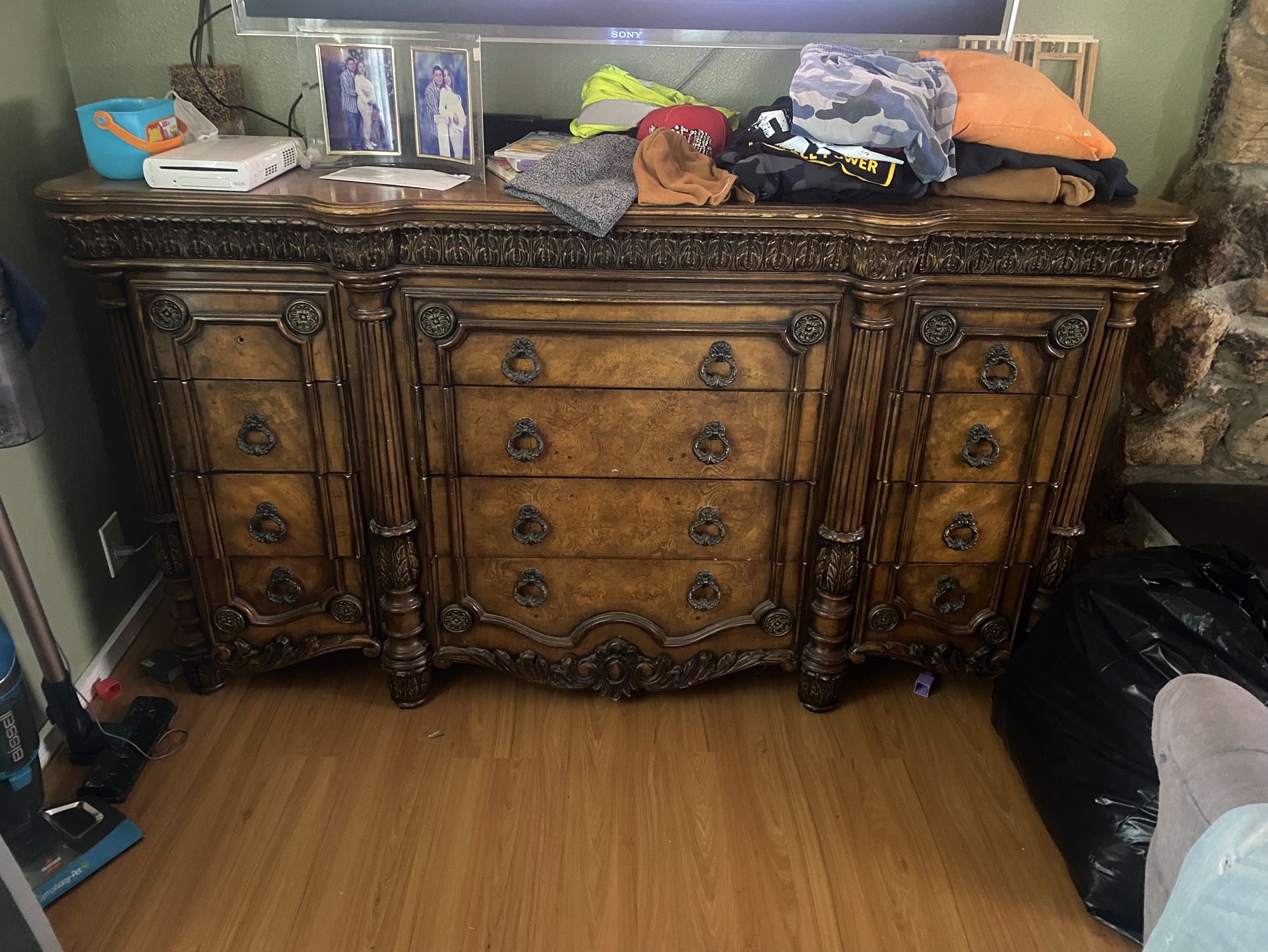 12 Drawer Antique Dresser