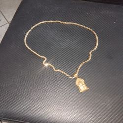 Non Gold Chain And Medal. 