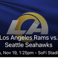 2 Tickets For Rams vs Seahawks Game, Nov. 19