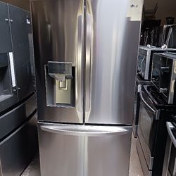 Refrigerator Lg (2024) 3 Door French Door In Stainless Steel 40 Days Warranty Delevery 