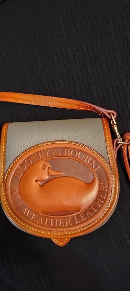 All Weather Leather Dooney Crossbody Nwt