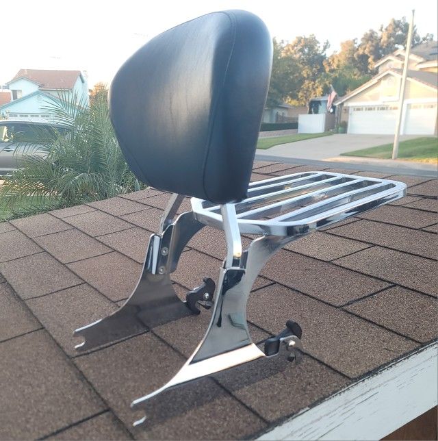 Harley Davidson Heritage/Deluxe Softail Backrest With Rack