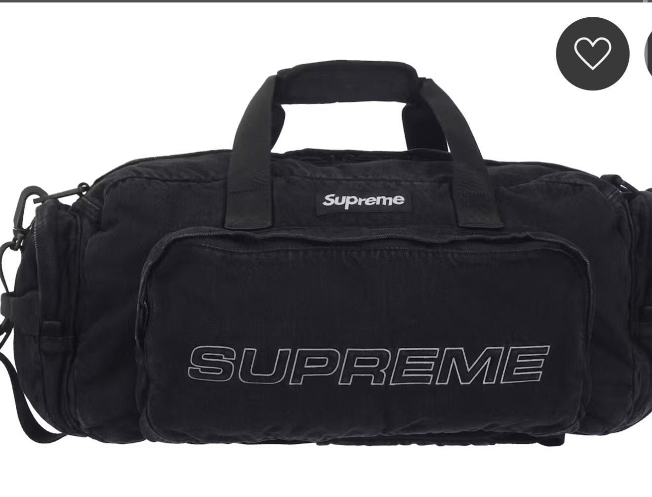 Supreme Denim Duffle Bag 