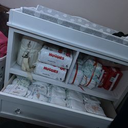 Baby Changing table & 2 Drawer Storage 