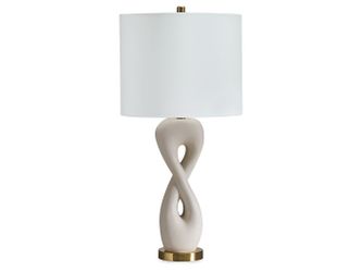 Judrich White/Gold Poly Table Lamp (1/CN)