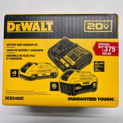 DEWALT20V MAX Lithium-Ion 6.0Ah and 4.0Ah Battery and Charger Starter Kit