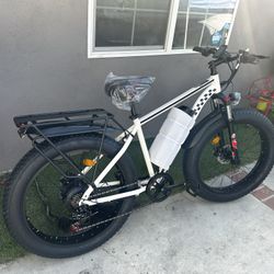 White Electric Bike 