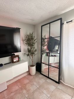 7.5 ft Matte Black Mirror