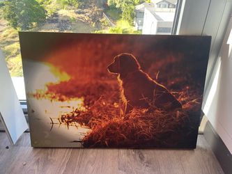 Dog at Sunset Canvas Wall Art by Denver Bryan.