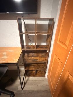 Book shelf and desk