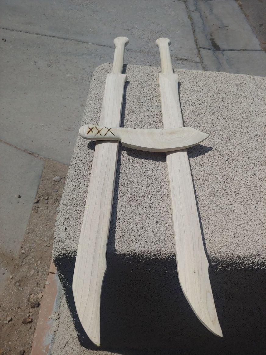 Wooden Toy ninja weapons