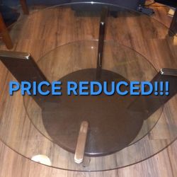 Large Round Three Tier Coffee Table