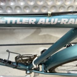 Bicycle for sale turquoise color made in Germany Kettles Ali-rad 18 speed with lights and rack 400