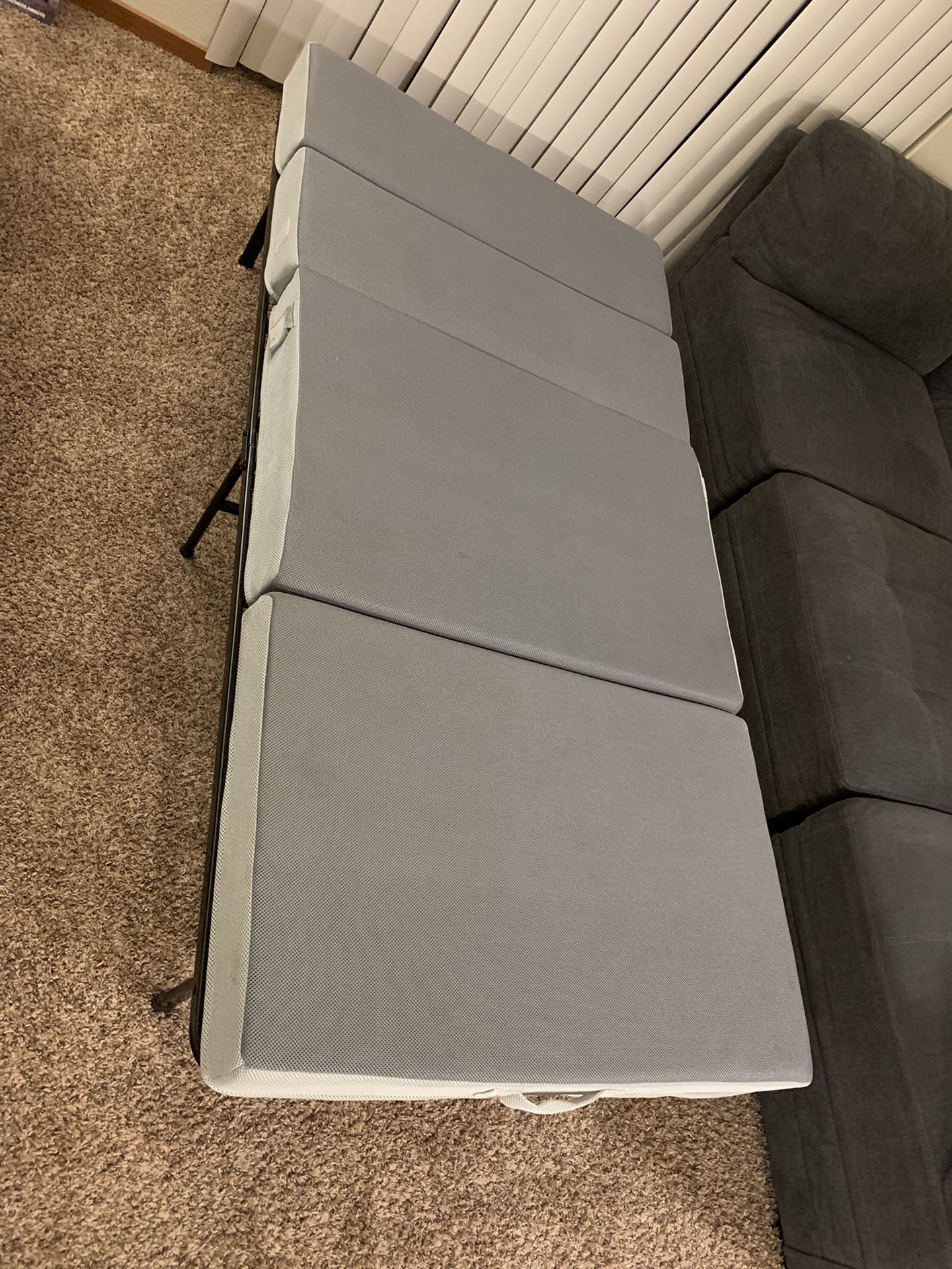 Foldable mattress and bed frame
