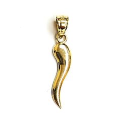 Unique shape pendant 14K REAL YELLOW GOLD.