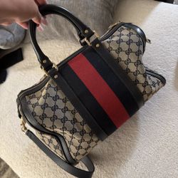 GUCCI GG Canvas Top Handle Bag