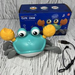 Electric Induction Cute Dancing Crab with charger & Original box Green Yellow