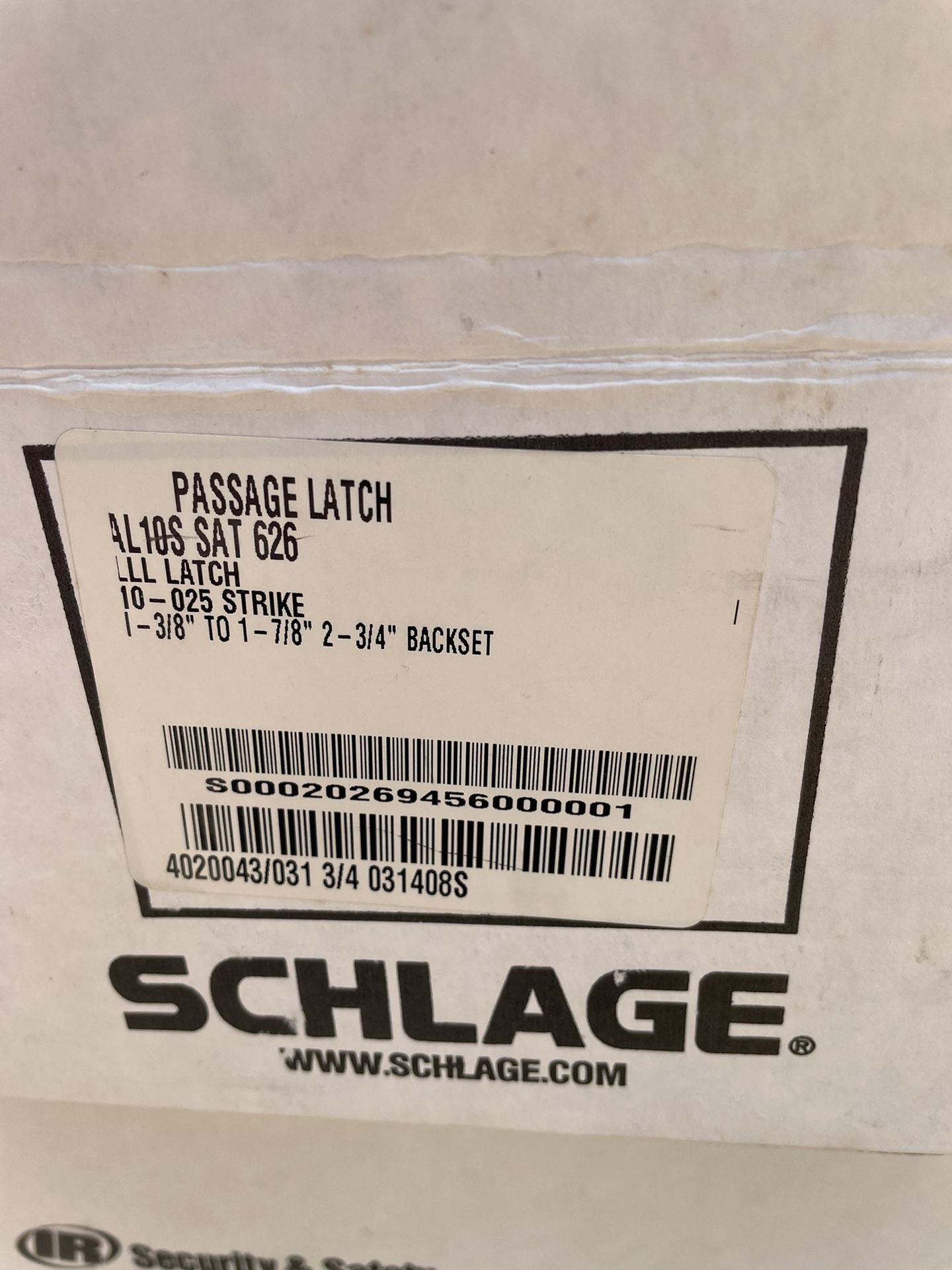 Schlage Passage Locks