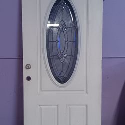 Heavy-Duty Exterior Door, 36" x 80"
with Double Tempered Oval Glass