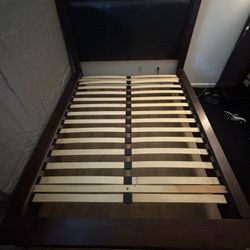 Queen Bed Frame With Leather Headboard